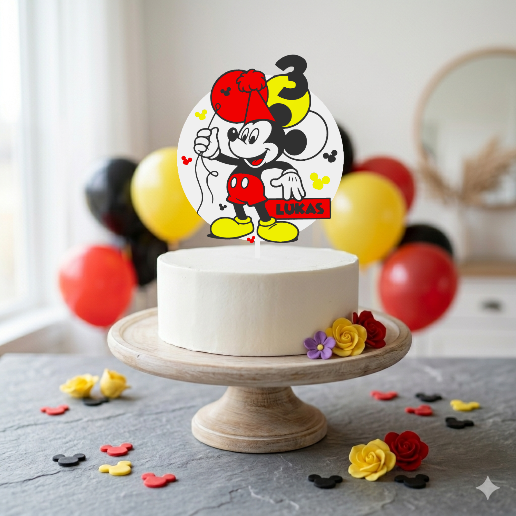 Mickey Mouse + ime i broj topper