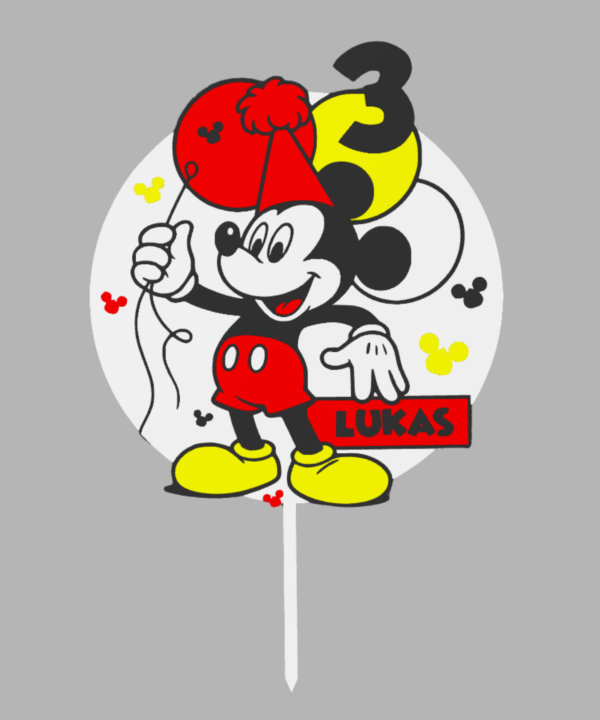 Mickey Mouse + ime i broj topper