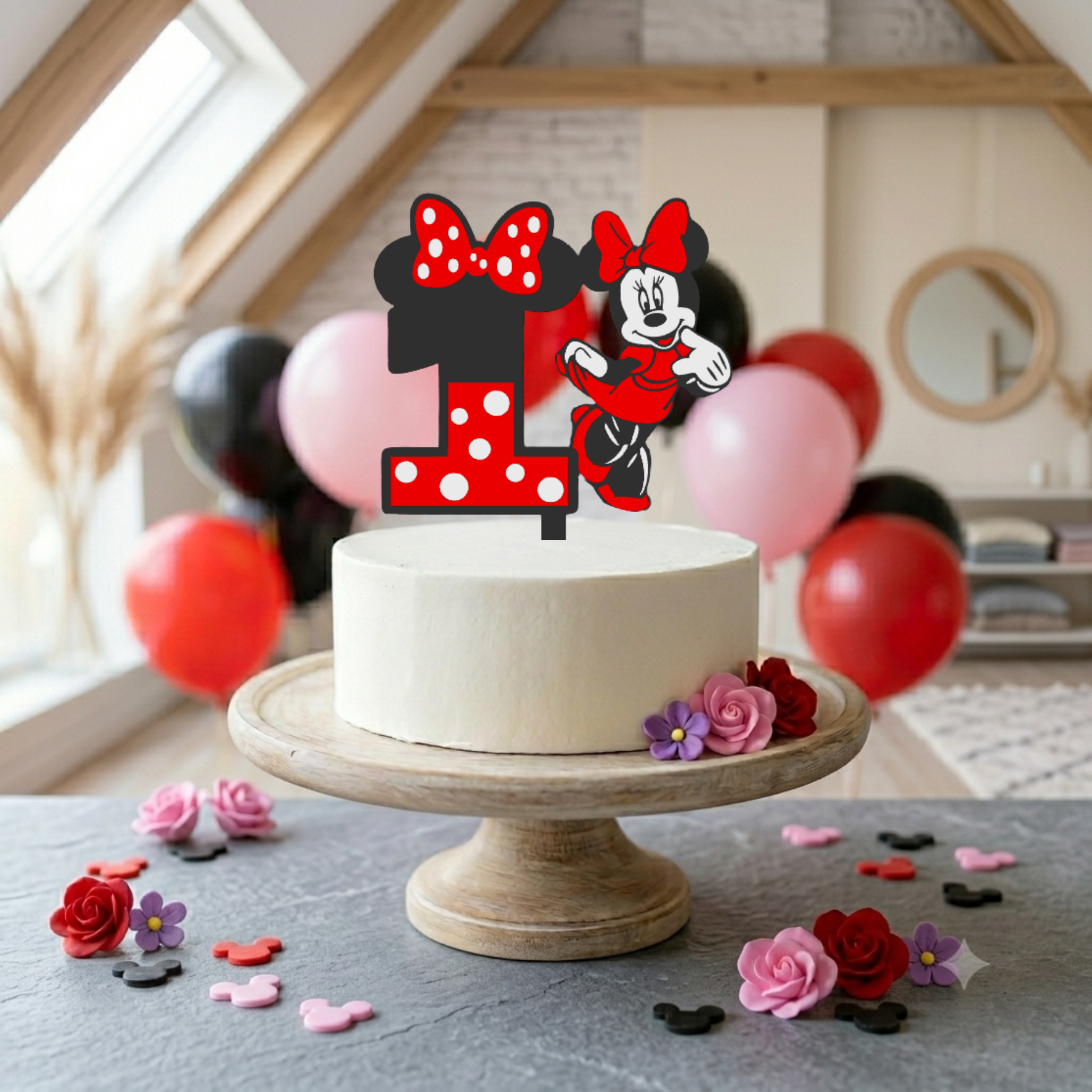 Minnie Mouse + broj topper
