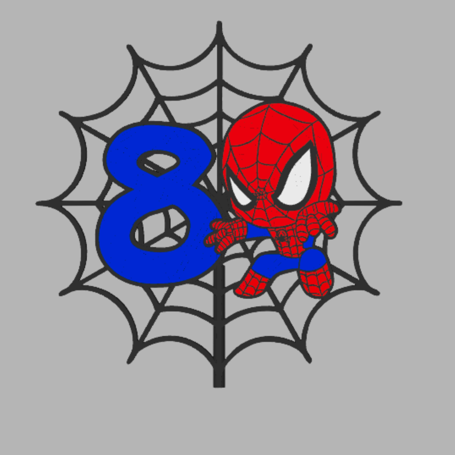 Spiderman mreža + broj topper